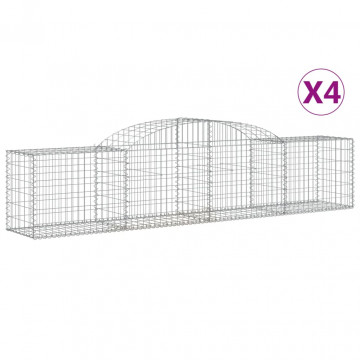 Coșuri gabion arcuite 4 buc, 300x50x60/80 cm, fier galvanizat - Img 2