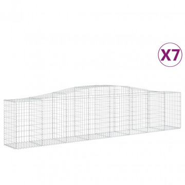 Coșuri gabion arcuite 7 buc, 400x50x80/100 cm, fier galvanizat - Img 2