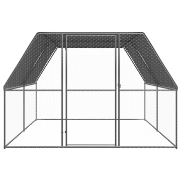 Coteț de păsări pentru exterior, 3x4x2 m, oțel zincat - Img 2