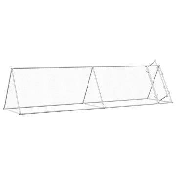 Coteț pentru păsări, gri, 400x105x91 cm, oțel galvanizat - Img 3