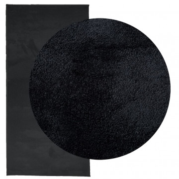 Covor „OVIEDO”, fire scurte, negru, 100x200 cm - Img 3