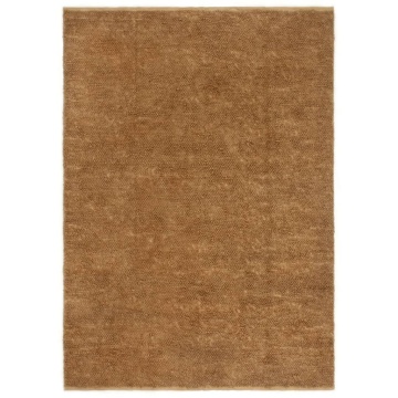 Covor buclat lucrat manual, 160x230 cm, iută și bumbac - Img 1