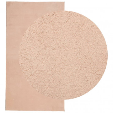 Covor HUARTE, fir scurt, moale și lavabil, roz pudră, 80x150 cm - Img 3