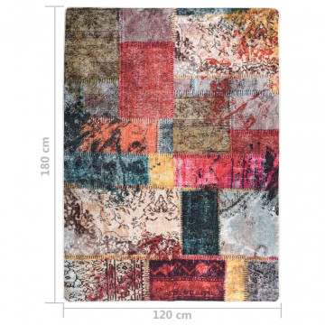 Covor lavabil, mozaic multicolor, 120x180 cm, antiderapant - Img 4