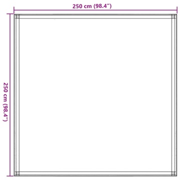 Covor pentru cort, antracit, 250x250 cm, HDPE - Img 7