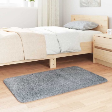 Covor shaggy cu pom înalt, NAVARRA, gri argintiu, 60x100 cm - Img 3