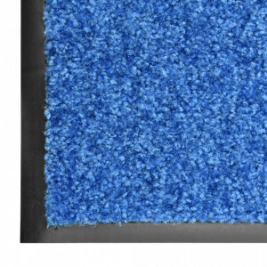 Covoraș de ușă lavabil albastru 90x150 cm - Img 6