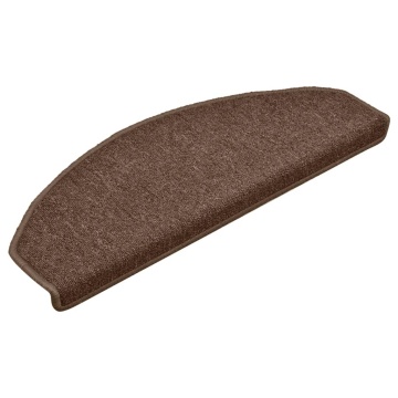 Covorașe pentru trepte scară, 15 buc., maro, 65x24x4 cm - Img 3