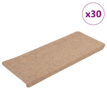 Covorașe scară autoadezive 30 buc Bej 65x24,5x3,5 cm - Img 1