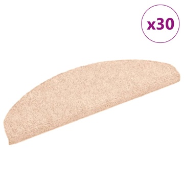 Covorașe scară autoadezive 30 buc crem 65x21x4 cm - Img 1