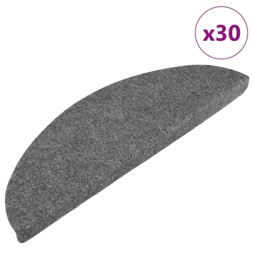 Covorașe scară autoadezive 30 buc Gri 56x17x3 cm - Img 1