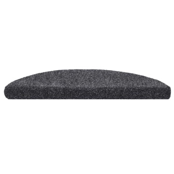 Covorașe scară autoadezive 30 buc Gri închis 56x17x3 cm - Img 3
