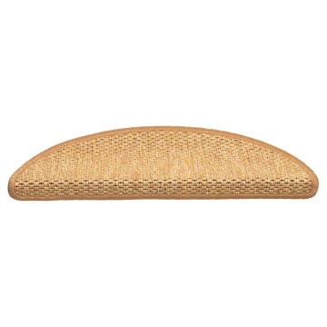 Covorașe scări autoadezive 15 buc. sisal 56x17x3 aspect sisal - Img 3