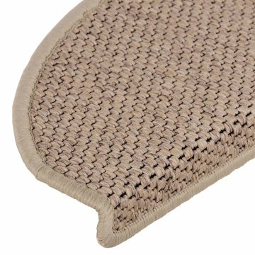 Covorașe scări autoadezive 15buc nisipiu 65x21x4cm aspect sisal - Img 6