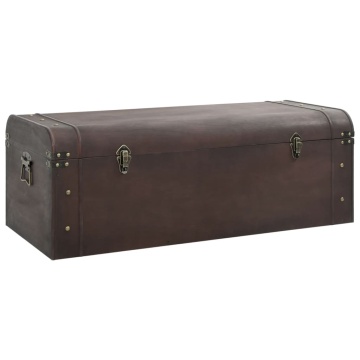 Cufăr de comori cu zăvoare maro închis 110x50x39,5 cm placaj - Img 2