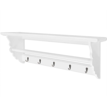 Cuier de haine, stil baroc, alb, MDF - Img 1