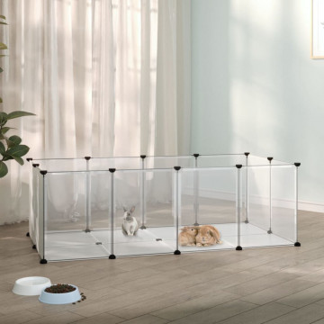 Cușcă pentru animale mici transparent 144x74x46,5 cm PP și oțel - Img 1