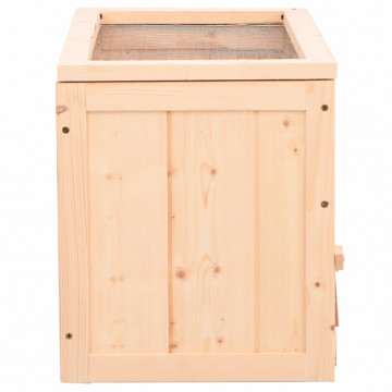 Cușcă pentru hamsteri, 60x30x35 cm, lemn masiv de brad - Img 8