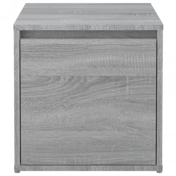 Cutie cu sertar, gri sonoma, 40,5x40x40 cm, lemn prelucrat - Img 6
