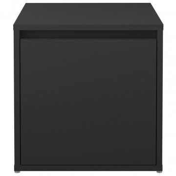 Cutie cu sertar, negru, 40,5x40x40 cm, lemn compozit - Img 5