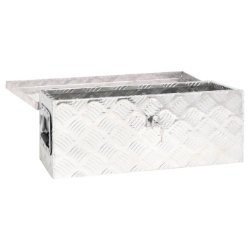 Cutie de depozitare, argintiu, 60x23,5x23 cm, aluminiu - Img 8