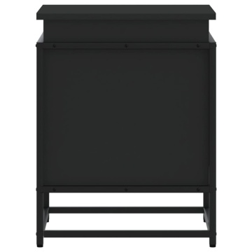 Cutie de depozitare cu capac negru 40x40x51,5 cm lemn prelucrat - Img 8