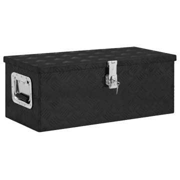 Cutie de depozitare, negru, 70x31x27 cm, aluminiu - Img 1