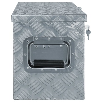 Cutie din aluminiu, 76,5 x 26,5 x 33 cm, argintiu - Img 2