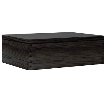Cutie din lemn cu capac negru 40x30x13 cm lemn masiv de pin - Img 2