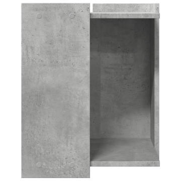 Cutie litieră pisici gri beton 42x42x51 cm lemn prelucrat - Img 8