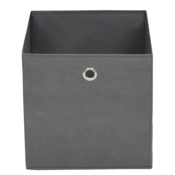 Cutii de depozitare, 4 buc., gri, 28x28x28 cm, material nețesut - Img 4