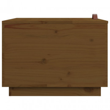 Cutii de depozitare cu capace 3 buc. maro miere lemn masiv pin - Img 7
