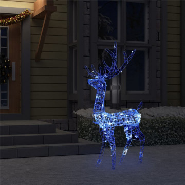 Decorațiune de Crăciun ren 140 LED-uri albastru 128 cm acril - Img 3
