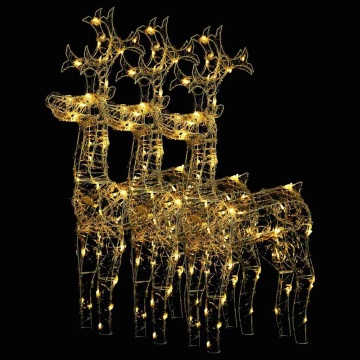 Decorațiuni reni de Crăciun, 3 buc., 60x16x100 cm, acril - Img 4
