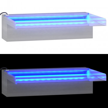 Deversor de cascadă cu LED-uri RGB, 30 cm, oțel inoxidabil - Img 6