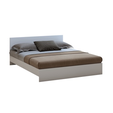 Dormitor Eco alb, dulap 3 usi, pat 160x200 cm, 2 noptiere, comoda - Img 2