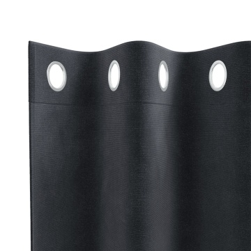 Draperii blackout cu ținte 2 buc Dark Grey Velvet - Img 4