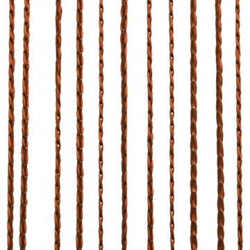 Draperii cu franjuri, 2 buc., 140 x 250 cm, maro - Img 2