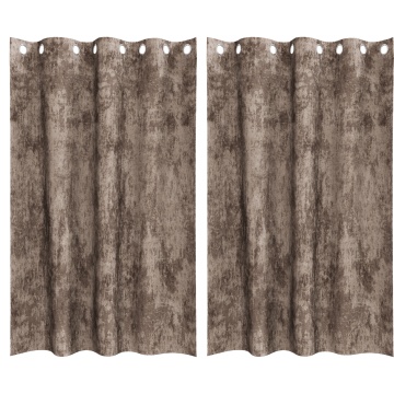 Draperii cu inele Cappuccino Poliester 140 x 175 cm - Img 2