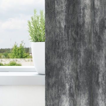 Draperii din catifea 2 piese cu buzunare pentru baghetă Gri 140x140 cm - Img 3