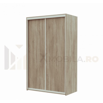 Dressing cu 2 Usi Glisante Sonoma, H200x120x60cm, bara de Umerase si 5 Polite de Depozitare Pal 18 mm - Img 3
