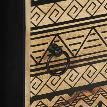 Dulap, 80x33,5x75 cm, lemn masiv de mango brut - Img 7
