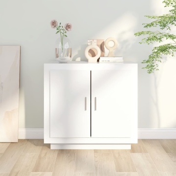 Dulap, alb, 80x40x75 cm, lemn prelucrat - Img 6
