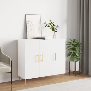 Dulap, alb, 90x34x80 cm, lemn compozit - Img 1