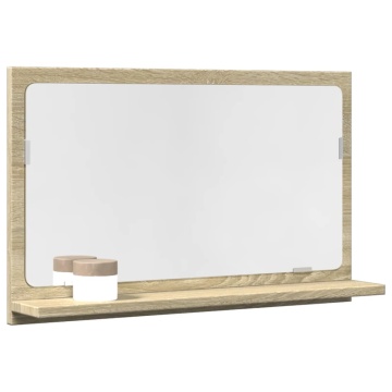 Dulap baie cu oglindă stejar sonoma 60x11x37 cm lemn prelucrat - Img 1