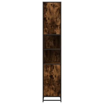Dulap baie stejar fumuriu 35x37,5x188,5 cm lemn prelucrat/metal - Img 8