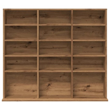 Dulap CD-uri, stejar artizanal, 100x23x89,5 cm, lemn prelucrat - Img 4