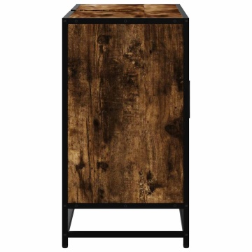 Dulap chiuveta de baie stejar fumuriu 80x33x60 cm lemn compozit - Img 6
