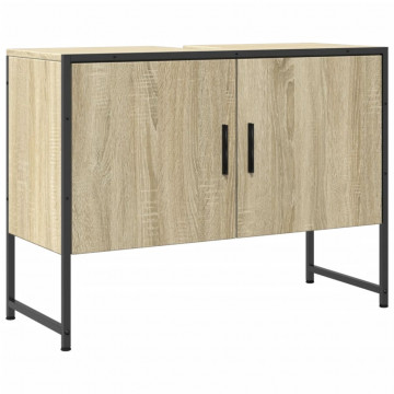 Dulap chiuveta de baie, stejar sonoma, 80x33x60cm lemn compozit - Img 2