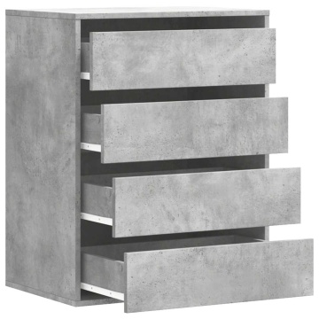 Dulap colț cu sertare gri beton 60x41x76 cm lemn prelucrat - Img 8